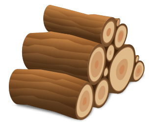madera apilada